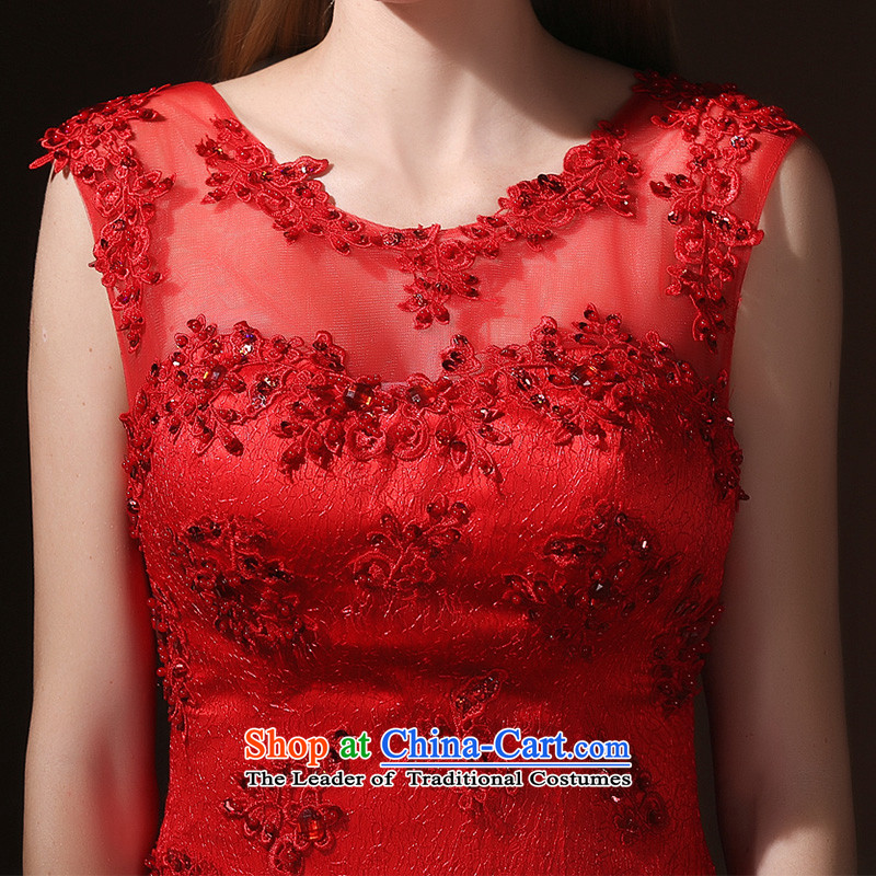 Toasting champagne marriage service long autumn 2015 dress the new bride betrothal evening dress shoulders bridesmaid to lace banquet red tailored customer service, in accordance with the Advisory Lin Sha , , , shopping on the Internet