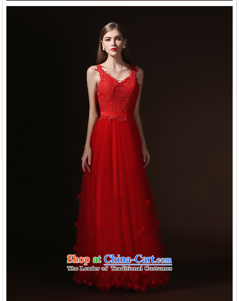 2015 WINTER marriages bows to red petals long gown banquet dinner dress skirt red S picture, prices, brand platters! The elections are supplied in the national character of distribution, so action, buy now enjoy more preferential! As soon as possible.