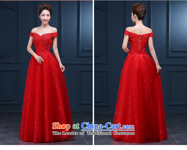 The color is Windsor bride bows services 2015 new autumn and winter short of the word red shoulder wedding dress Ms. long evening dress RED M picture, prices, brand platters! The elections are supplied in the national character of distribution, so action, buy now enjoy more preferential! As soon as possible.
