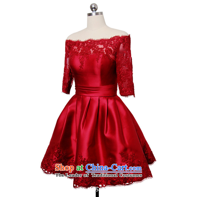 The Syrian word time shoulder lace satin dress short of autumn and winter 2015 new bride bows services birthday party party with annual dinner dress wine red M picture, prices, brand platters! The elections are supplied in the national character of distribution, so action, buy now enjoy more preferential! As soon as possible.