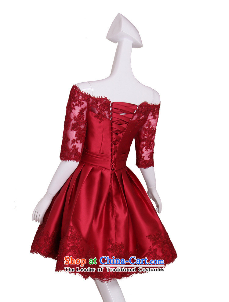 The Syrian word time shoulder lace satin dress short of autumn and winter 2015 new bride bows services birthday party party with annual dinner dress wine red M picture, prices, brand platters! The elections are supplied in the national character of distribution, so action, buy now enjoy more preferential! As soon as possible.