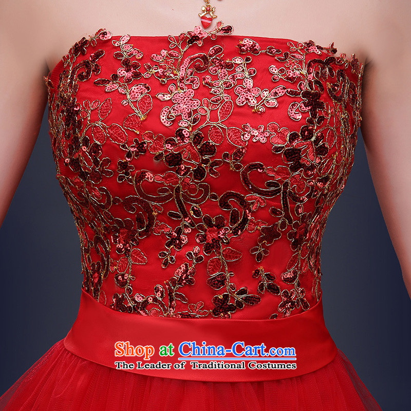 Seal 2015 winter bows services Jiang bride wedding dress female red stylish dress in cuff Sau San lace larger dresses female depilation chest long tailored, seal has been pressed Jiang shopping on the Internet
