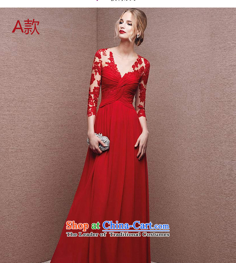 The Republika Srpska divas new bows services 2015 Winter) deep V Red long wedding dress crowsfoot stylish banquet dress Sau San A LONG XL Photo, prices, brand platters! The elections are supplied in the national character of distribution, so action, buy now enjoy more preferential! As soon as possible.