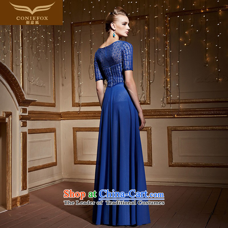 The kitsune 2015 autumn and winter creative new banquet evening dresses to align the blue dress evening drink services under the auspices of Sau San dress 31003  S creative fox blue (coniefox) , , , shopping on the Internet