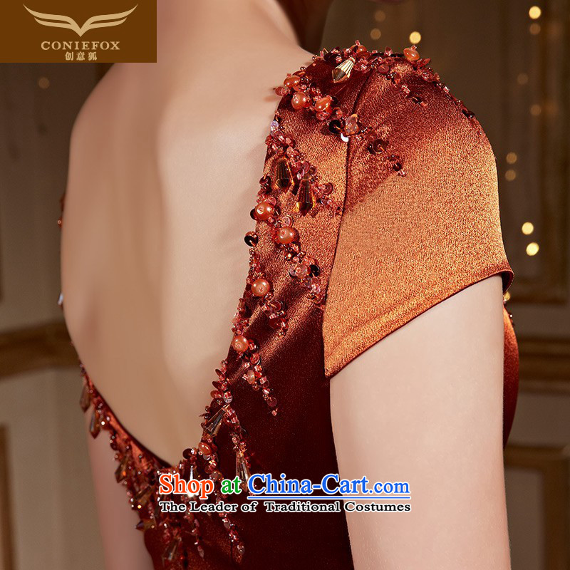 The kitsune style package and creative foutune banquet evening dresses Sau San long back evening moderator dress marriages bows 31025 services red-orange XXL pre-sale, creative Fox (coniefox) , , , shopping on the Internet