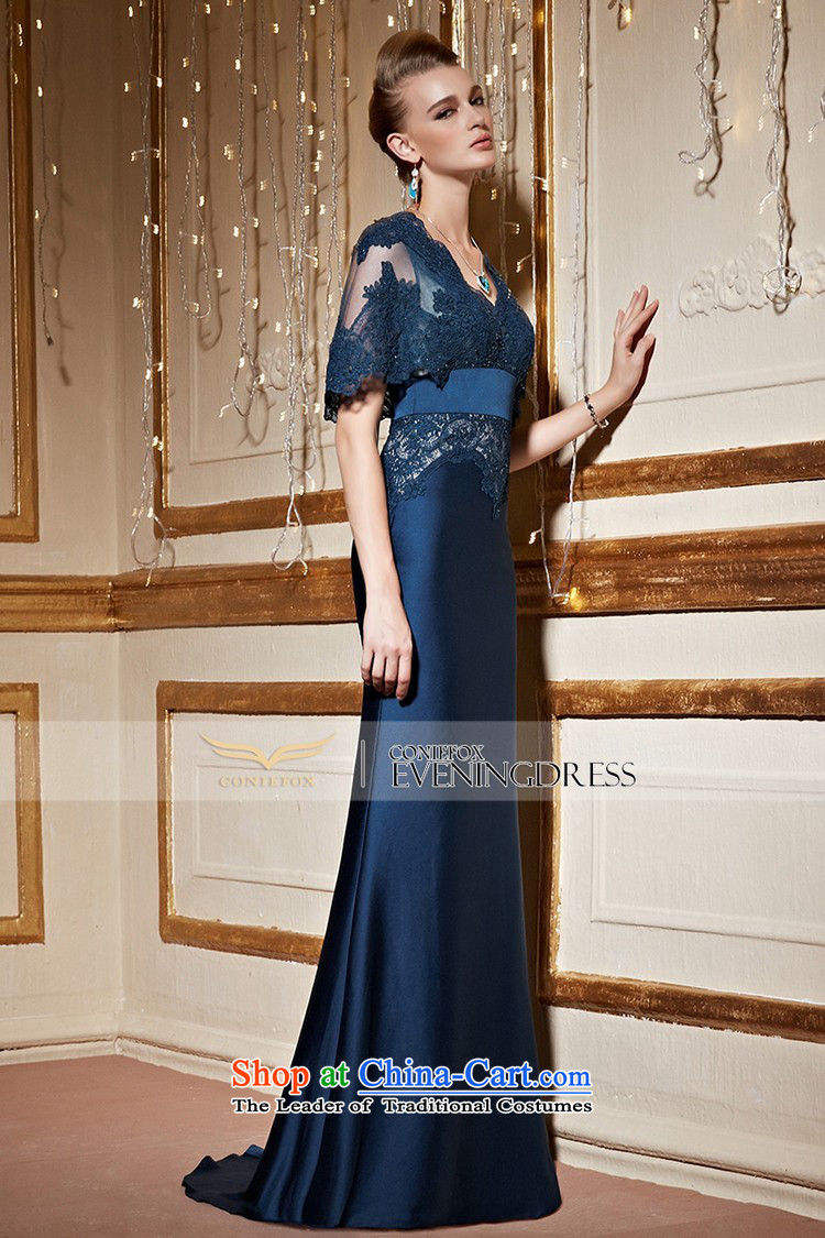 Creative New 2015 FOX autumn and winter banquet evening dresses lace long tail dress evening drink service will preside over 31031 Deep Blue XL pre-sale picture, prices, brand platters! The elections are supplied in the national character of distribution, so action, buy now enjoy more preferential! As soon as possible.