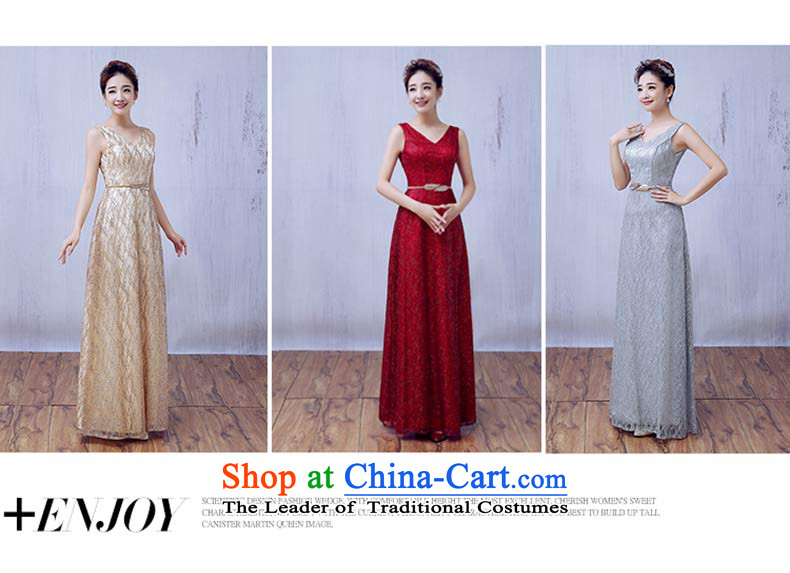 7 Color 7 tone Korean New Year Banquet 2015 Chairman of the persons chairing the evening dress female dresses video thin autumn and winter Sau San evening dresses L055 GOLD XL Photo, prices, brand platters! The elections are supplied in the national character of distribution, so action, buy now enjoy more preferential! As soon as possible.