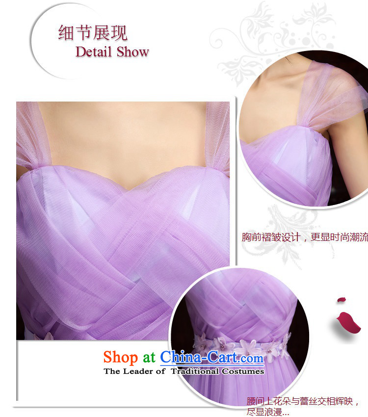 2015 new stylish wedding dress short) bridesmaid small dress Korean sweet shoulders web dress sister States under the auspices of the annual show dresses purple long skirt are Codes 85-115 catty picture, prices, brand platters! The elections are supplied in the national character of distribution, so action, buy now enjoy more preferential! As soon as possible.