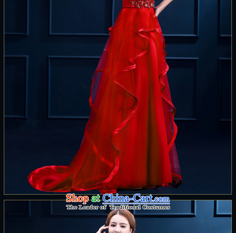 Pure Love bamboo yarn upscale dress banquet evening dresses 2015 winter new shoulders marriages small red tail wedding bows services long red XL Photo, prices, brand platters! The elections are supplied in the national character of distribution, so action, buy now enjoy more preferential! As soon as possible.