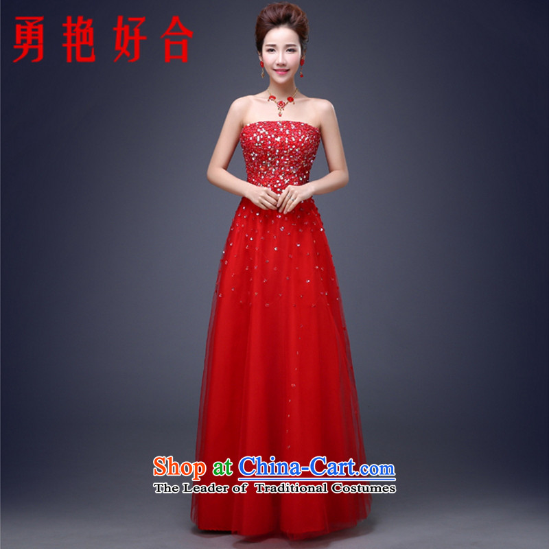 Yong-yeon and evening dresses long 2015 annual meeting of the new Sau San moderator stylish dress suit wiping the chest banquet dress autumn and winter violet a made-to-size is not a replacement for, Yong Color Yim Close shopping on the Internet has been pressed.
