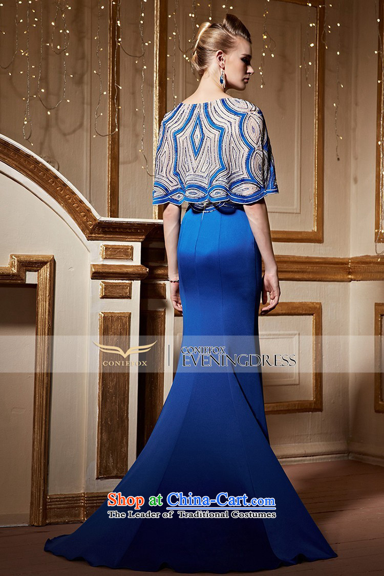 The kitsune style small shawl creative two kits banquet evening dress elegant long tail will preside over dress wedding dress evening dress 82250 blue L pre-sale picture, prices, brand platters! The elections are supplied in the national character of distribution, so action, buy now enjoy more preferential! As soon as possible.