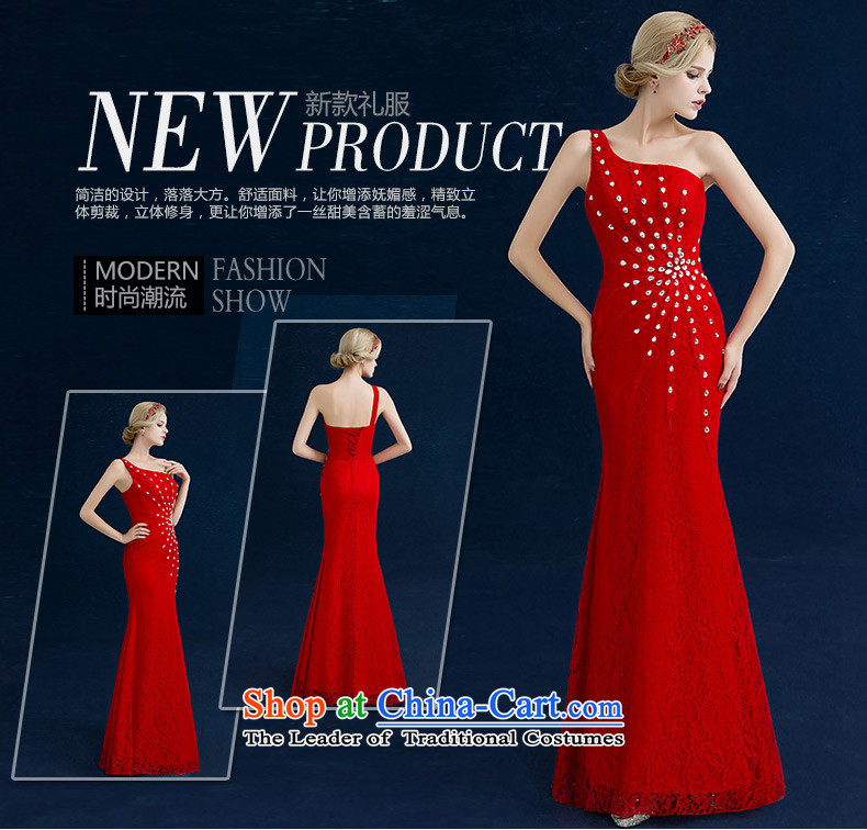 Seal the bride dress bows services Jiang 2015 Winter Korean wedding dress red stylish single large diamond shoulder straps banquet show small dress long gown red single shoulder crowsfoot tailored picture, prices, brand platters! The elections are supplied in the national character of distribution, so action, buy now enjoy more preferential! As soon as possible.