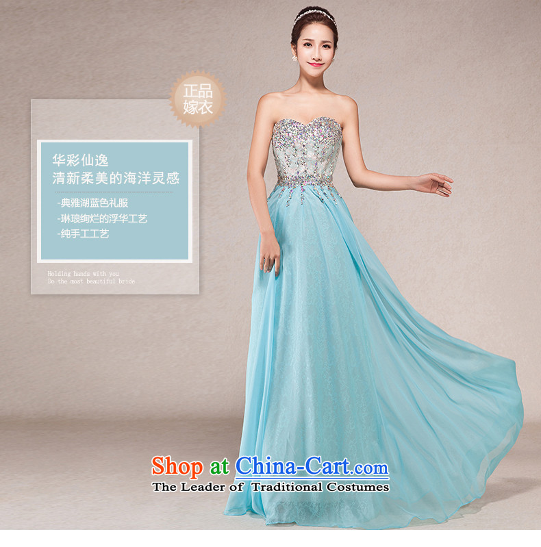 Blue Diamond anointed chest Dance Association annual dinner dress marriage bows banquet evening dresses long choral moderator skirt light blue XL Photo, prices, brand platters! The elections are supplied in the national character of distribution, so action, buy now enjoy more preferential! As soon as possible.