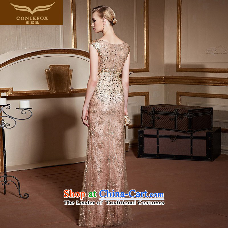 The kitsune style nail pearl creative banquet evening dresses Golden Palace dress long gown under the auspices of Sau San will aristocratic evening drink service 82256 Golden L, creative Fox (coniefox) , , , shopping on the Internet