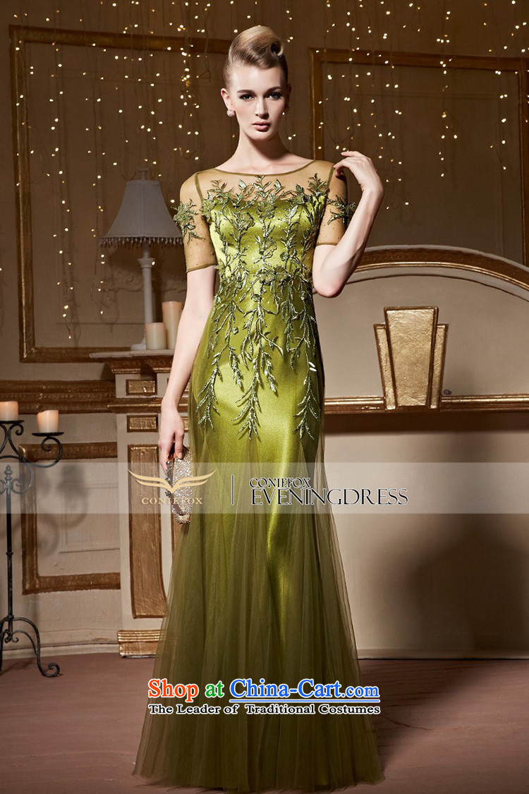 Creative Fox long brides elegant wedding dress evening drink services under the auspices of the annual session will dress stylish embroidered dress 82259 Fluorescent Green S picture, prices, brand platters! The elections are supplied in the national character of distribution, so action, buy now enjoy more preferential! As soon as possible.