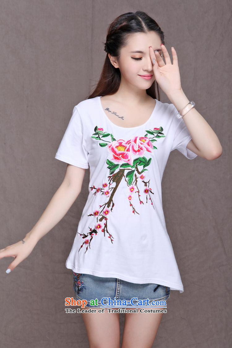 2015 new ethnic women embroidered clothes for larger temperament retro Phillips-head embroidery t-shirt D059 summer black M picture, prices, brand platters! The elections are supplied in the national character of distribution, so action, buy now enjoy more preferential! As soon as possible.