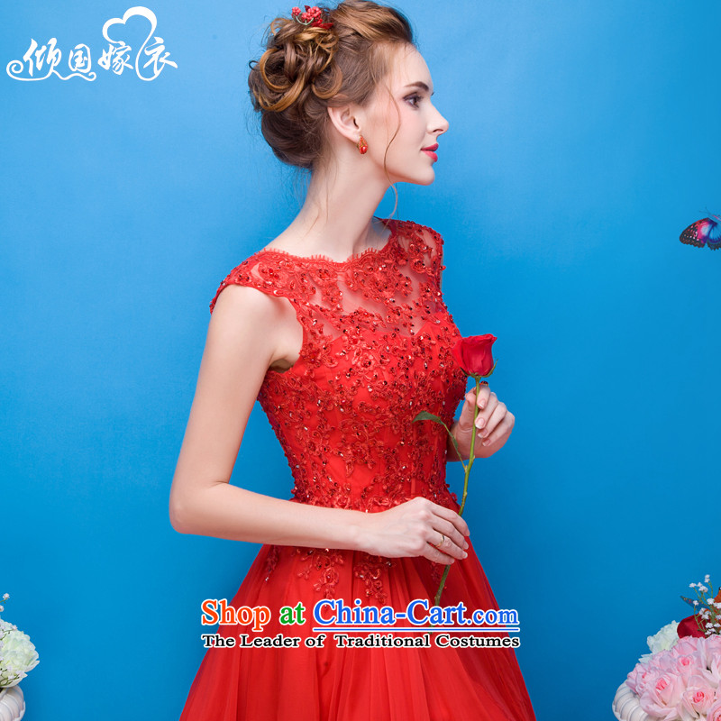 However Services 2015 autumn and winter new shoulders marriage red bridal dresses banquet Evening Dress Short) bridesmaid services red XL, soothe the wedding dress shopping on the Internet has been pressed.