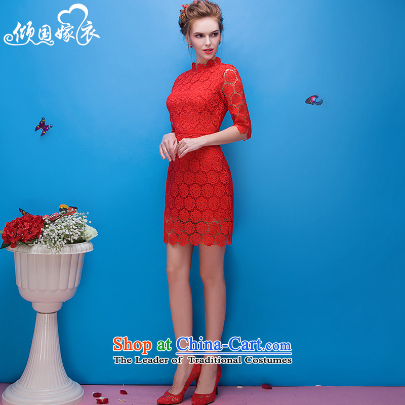 However Services 2015 autumn and winter in the new Marriage red bride dresses cuff banquet Evening Dress Short) bridesmaid services red XL, soothe the wedding dress shopping on the Internet has been pressed.