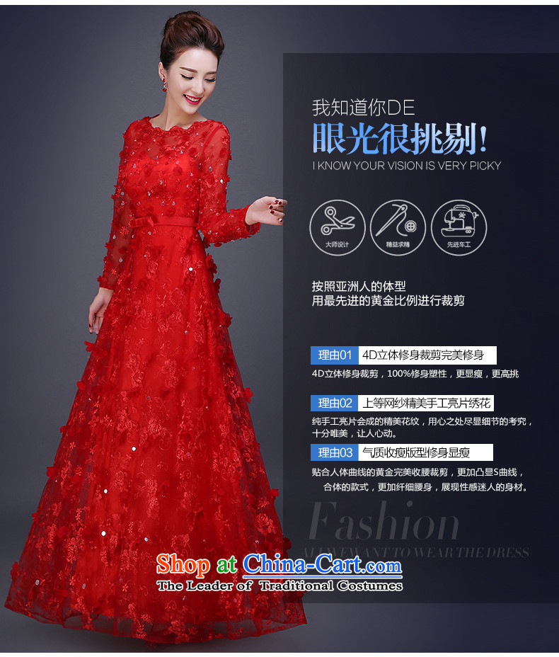 2015 new bows services evening dresses long winter Korean marriages bows dress female red S pictures banquet Sau San, prices, brand platters! The elections are supplied in the national character of distribution, so action, buy now enjoy more preferential! As soon as possible.