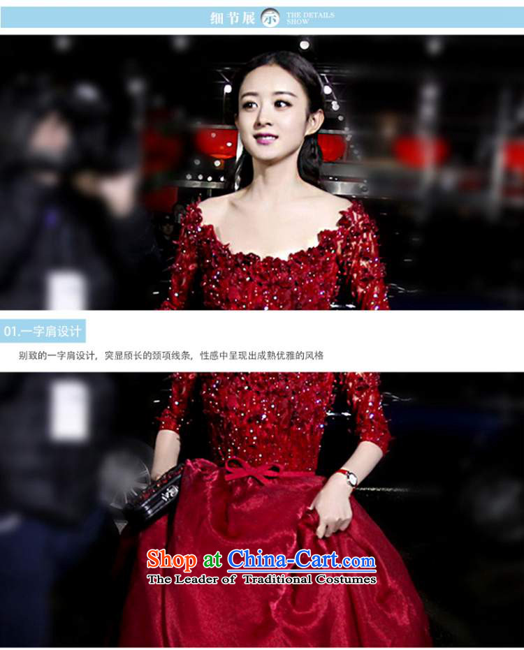 2015 WINTER New Chiu Lai Ying stars of the same wine red dress the word shoulder length) bows services L picture, prices, brand platters! The elections are supplied in the national character of distribution, so action, buy now enjoy more preferential! As soon as possible.