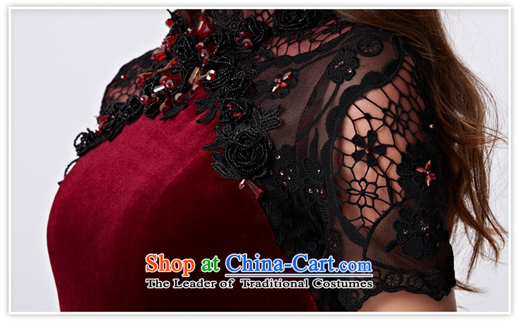 Creative Fox stylish lace bridal dresses evening drink services under the auspices of the annual session will dress banquet long wool tail dress long skirt 31089 black sleeve red XXL pre-sale picture, prices, brand platters! The elections are supplied in the national character of distribution, so action, buy now enjoy more preferential! As soon as possible.
