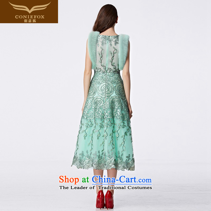 Creative Fashion foutune banquet fox evening dress in thin long graphics dresses bridesmaid dress performances under the auspices of wedding dresses skirts serving 31136 skyblue L pre-sale, creative Fox (coniefox) , , , shopping on the Internet