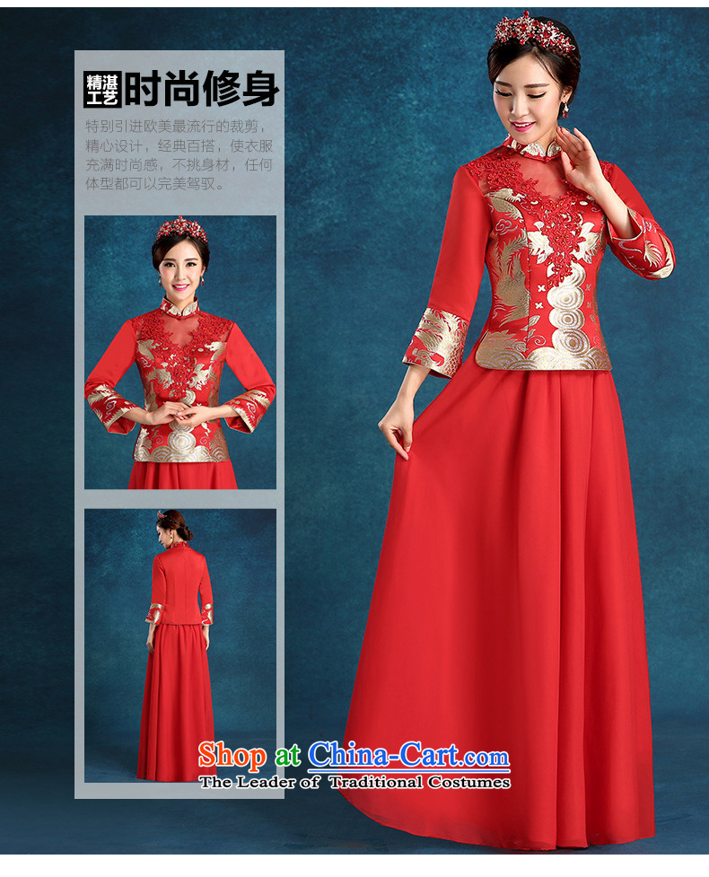 Tim hates makeup and 2015 New cheongsam thick marriages bows services wedding dresses bridal dresses bridal dresses winter long-sleeved qipao winter clothing QP002 RED XXL picture, prices, brand platters! The elections are supplied in the national character of distribution, so action, buy now enjoy more preferential! As soon as possible.