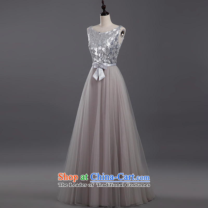 Tim hates makeup and new evening dresses long marriages bows services wedding dresses shoulders stylish bridal dresses winter evening dress clothes LF028 presided over dinner light gray XXL, Tim hates makeup and shopping on the Internet has been pressed.
