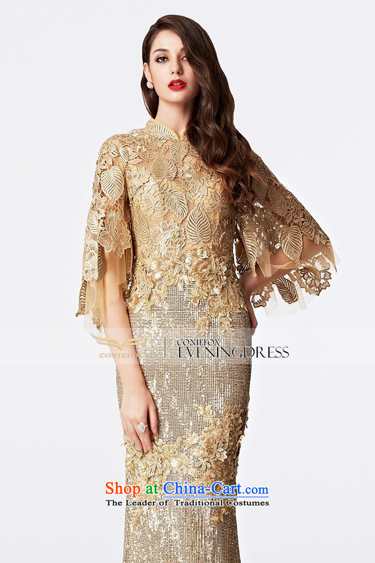 The kitsune sleek gold on innovative chip banquet evening dresses long tail Toastmaster of evening dress will serve dinner drink long skirt 31152 Golden L pre-sale picture, prices, brand platters! The elections are supplied in the national character of distribution, so action, buy now enjoy more preferential! As soon as possible.