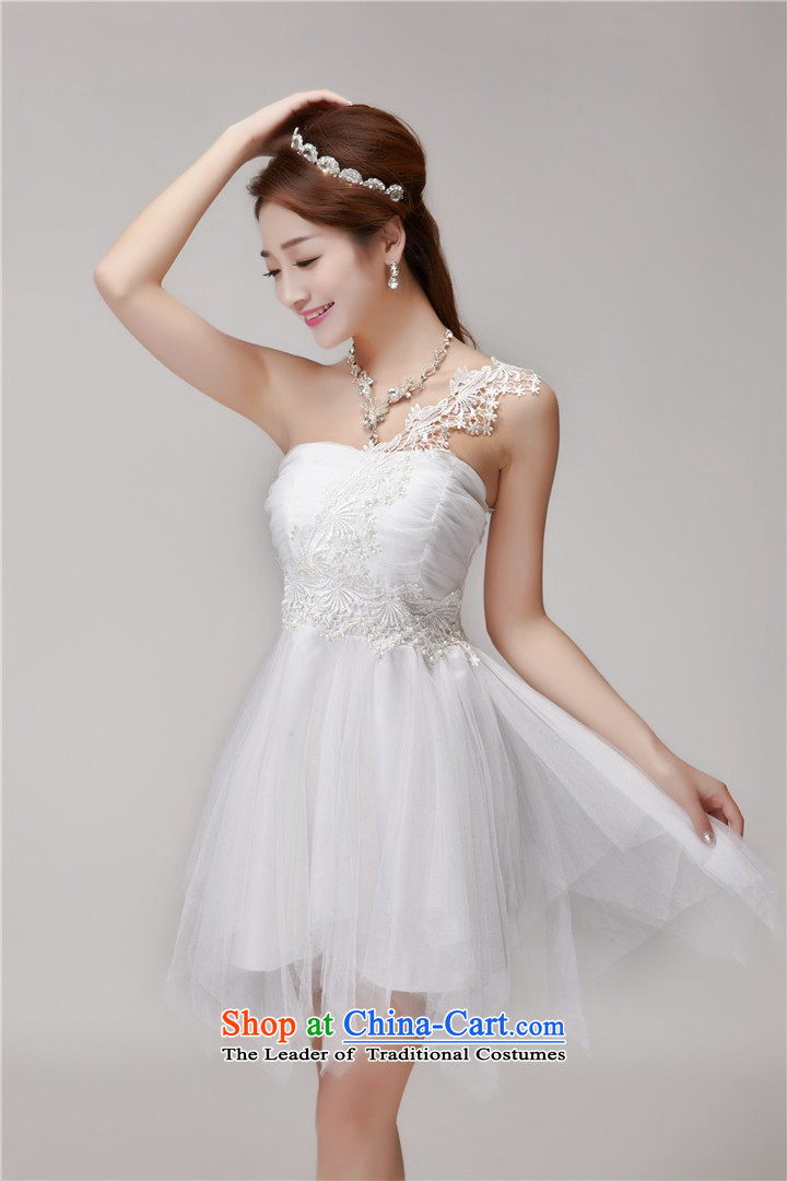In short poem COE  2015   new staple pearl bridesmaid sister skirt short of services and banquet dinner dress small chest dress summer white L picture, prices, brand platters! The elections are supplied in the national character of distribution, so action, buy now enjoy more preferential! As soon as possible.