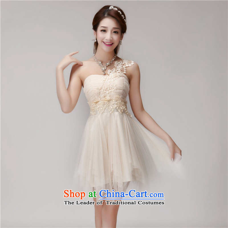 In short poem COE  2015   new staple pearl bridesmaid sister skirt short of services and banquet dinner dress small chest dress summer white L, in short poem Coe (JIANSHIKOU) , , , shopping on the Internet
