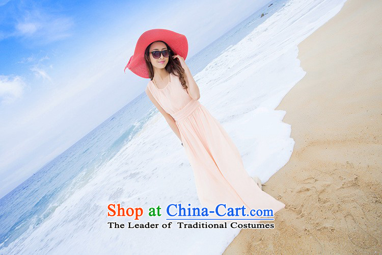 In short poem Coe  2015   Three Summer Bohemia long skirt beach skirt solid color v-neck dress skirt evening dress bridesmaid skirt light pink S picture, prices, brand platters! The elections are supplied in the national character of distribution, so action, buy now enjoy more preferential! As soon as possible.