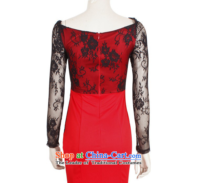 In short poem Coe   explosion of 2015 lace stitching long-sleeved gown skirt Sau San crowsfoot dresses Large Black + Red 2XL Photo, prices, brand platters! The elections are supplied in the national character of distribution, so action, buy now enjoy more preferential! As soon as possible.