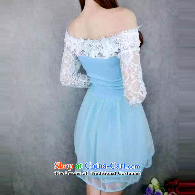 Francis Doi 2015   Autumn sexy new word for the Pearl River Delta lace spell a series of dresses dress bridesmaid skirts are code, blue (fudai Doi) , , , shopping on the Internet