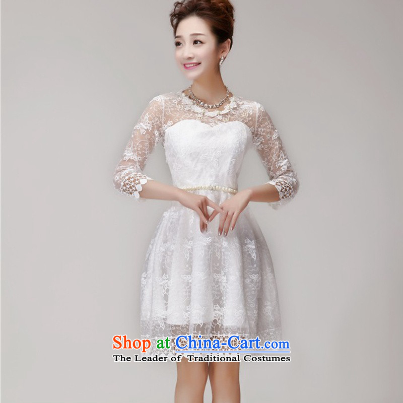 Francis Doi Bridesmaid Dress Short of small sister small dress bride bows to small Sau San dress apricot?L