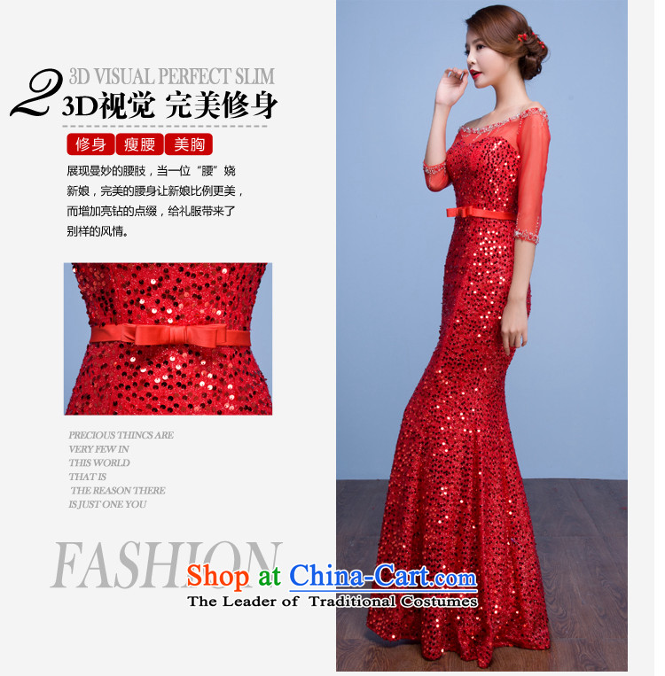Love Su-lan evening dresses 2015 new fall dress bridesmaid service banquet service word toasting champagne dress shoulder long dresses crowsfoot RED M picture, prices, brand platters! The elections are supplied in the national character of distribution, so action, buy now enjoy more preferential! As soon as possible.