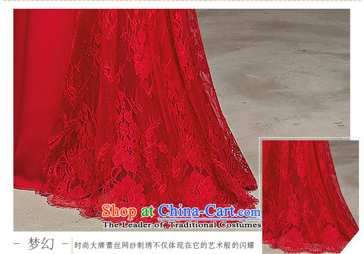 Hillo Lisa (XILUOSHA) banquet evening dresses dresses bows service long Sau San wedding dress crowsfoot red autumn 2015, replacing the new Red M picture, prices, brand platters! The elections are supplied in the national character of distribution, so action, buy now enjoy more preferential! As soon as possible.