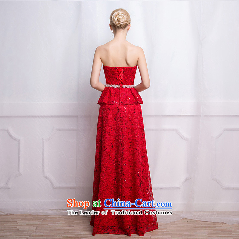 According to Lin Sha red lace wiping the chest long serving dinner drink marriages Sau San wedding dresses 2015 New Red S, according to Lin Sha , , , shopping on the Internet