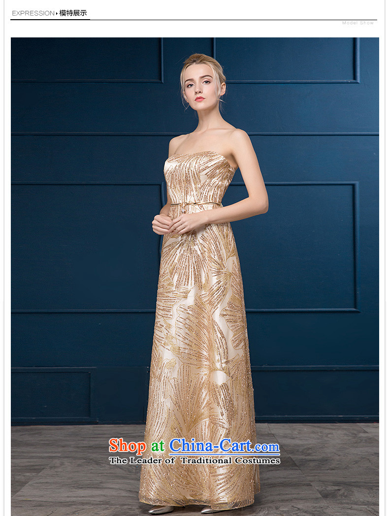 According to Lin Sha evening dresses long 2015 Western New Gold on-Chip dinner dress presided over a drink of marriage, women s gold skirts, pictures, prices, brand platters! The elections are supplied in the national character of distribution, so action, buy now enjoy more preferential! As soon as possible.