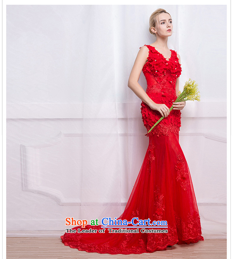 According to Lin Sha evening dresses new 2015 autumn and winter red marriage bows services Sau San crowsfoot flowers dress long red tailored consulting customer service picture, prices, brand platters! The elections are supplied in the national character of distribution, so action, buy now enjoy more preferential! As soon as possible.