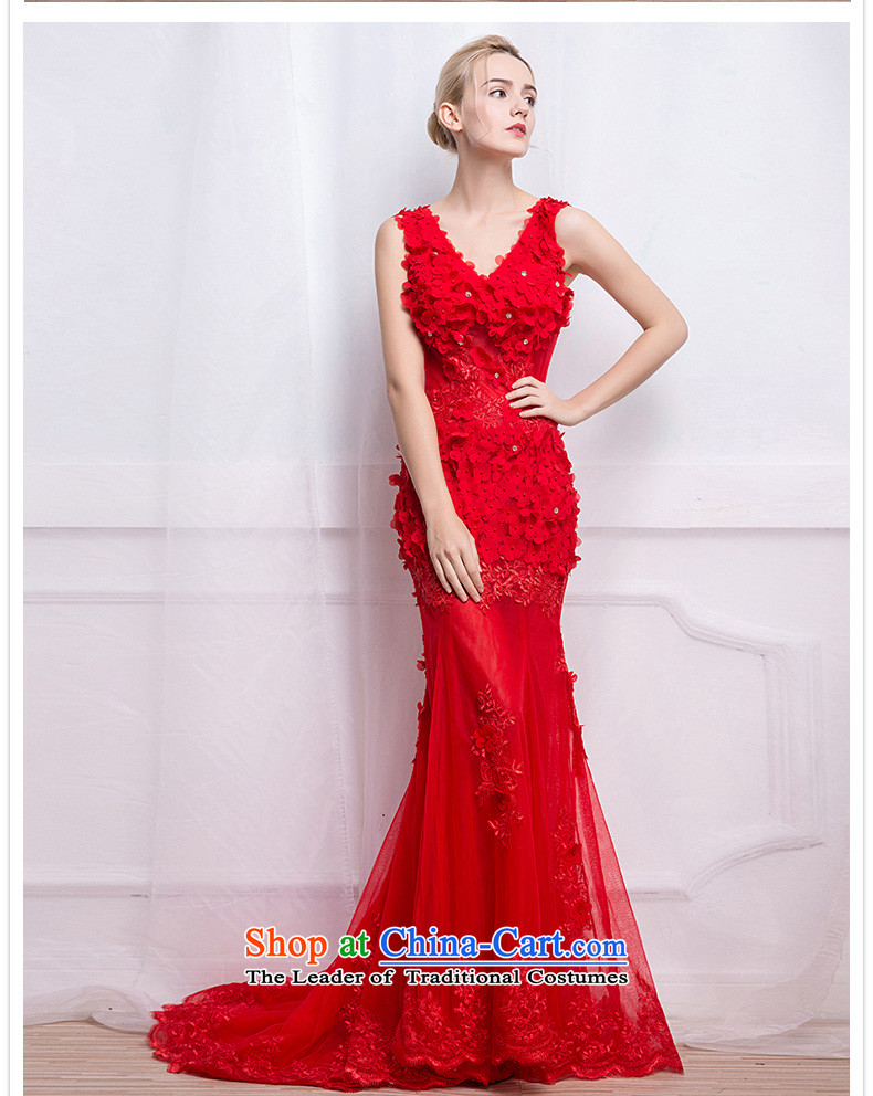 According to Lin Sha evening dresses new 2015 autumn and winter red marriage bows services Sau San crowsfoot flowers dress long red tailored consulting customer service picture, prices, brand platters! The elections are supplied in the national character of distribution, so action, buy now enjoy more preferential! As soon as possible.