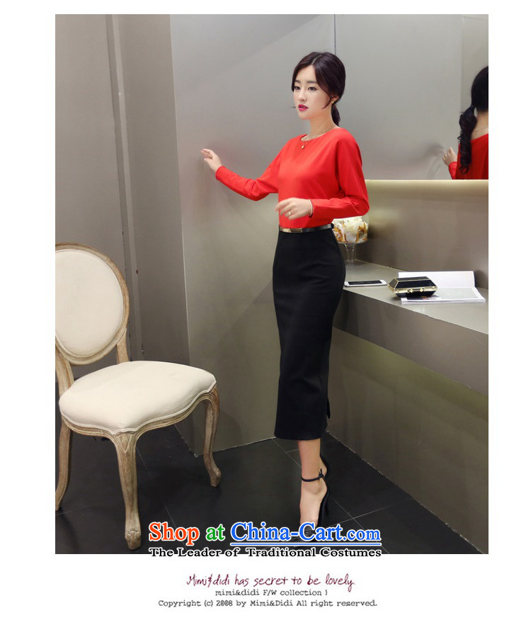 The 2015 autumn and winter Ms. new Korean Top Loin step pure colors skirt Sau San round-neck collar long skirt waistband with Europe and the trendy commuter 2 red L picture, prices, brand platters! The elections are supplied in the national character of distribution, so action, buy now enjoy more preferential! As soon as possible.