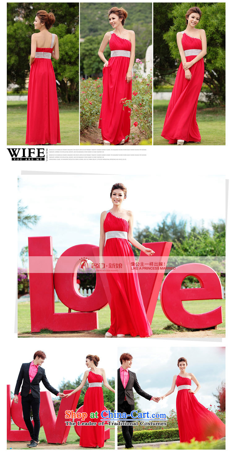 A bride wedding dresses red long gown Korean dinner dress uniform shoulder bows services 232 M picture, prices, brand platters! The elections are supplied in the national character of distribution, so action, buy now enjoy more preferential! As soon as possible.