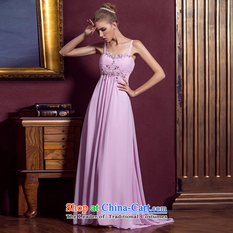 A bride wedding dresses strap elegant evening dresses marriage bows services long gown 886 L, a Banquet door bride shopping on the Internet has been pressed.