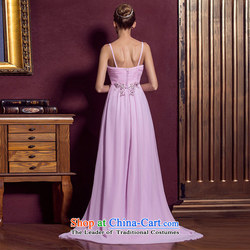 A bride wedding dresses strap elegant evening dresses marriage bows services long gown 886 L, a Banquet door bride shopping on the Internet has been pressed.