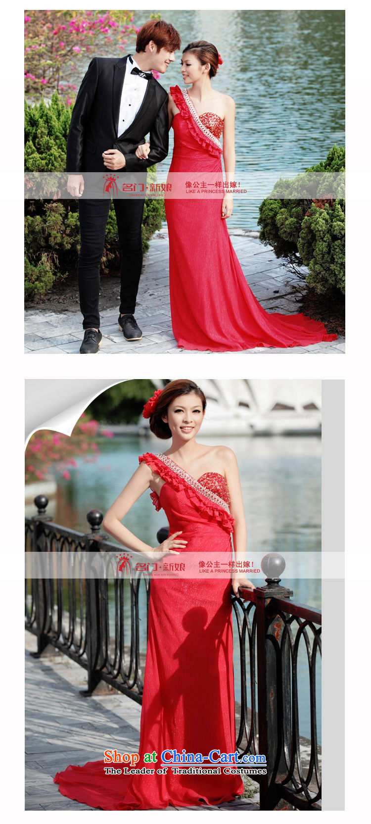 A bride wedding dress single shoulder length of service banquet service followed suit the new 233 L picture, prices, brand platters! The elections are supplied in the national character of distribution, so action, buy now enjoy more preferential! As soon as possible.