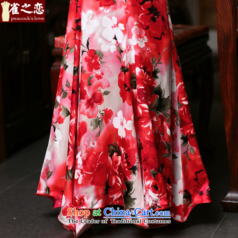 Love of birds Hua Jia 2015 new cheongsam dress dresses and sexy hang also wipe silk dress QD357 chest M love birds , , , shopping on the Internet