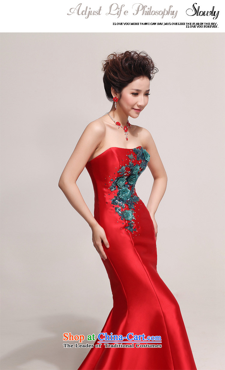 Doi m qi wedding dresses Korean Sau San marriages red new crowsfoot tail evening dresses bows services red L picture, prices, brand platters! The elections are supplied in the national character of distribution, so action, buy now enjoy more preferential! As soon as possible.