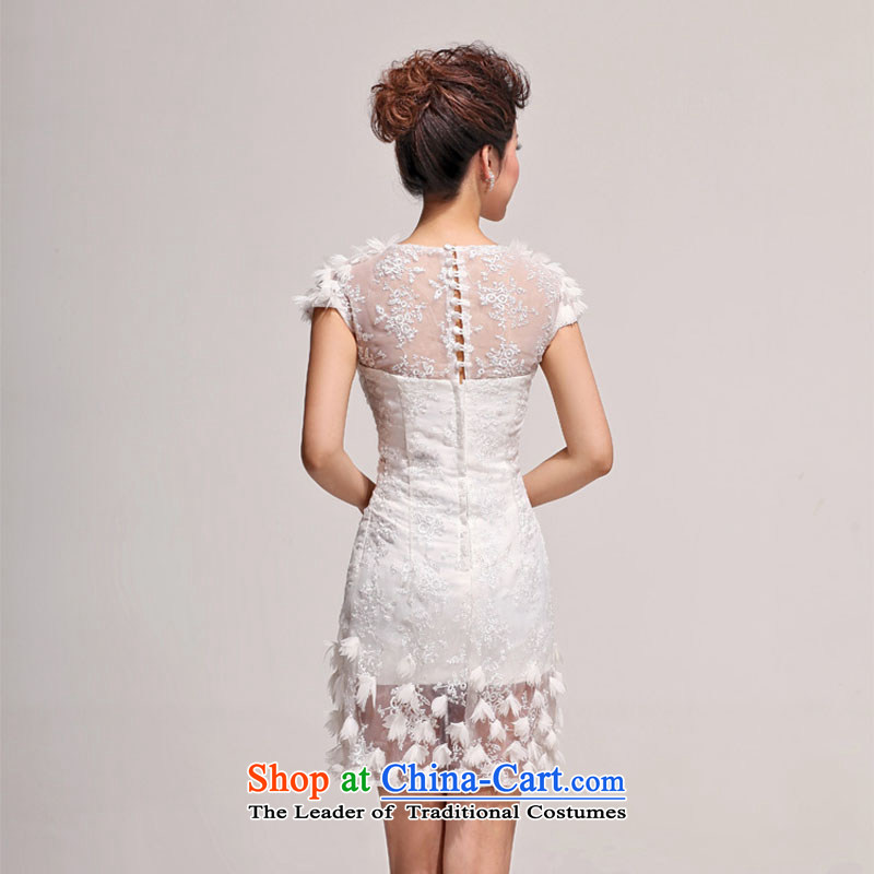 Doi m Qi Wedding Dress Short of small dress lace bridal dresses red white dress in short skirts white , L, M Qi , , , diana shopping on the Internet