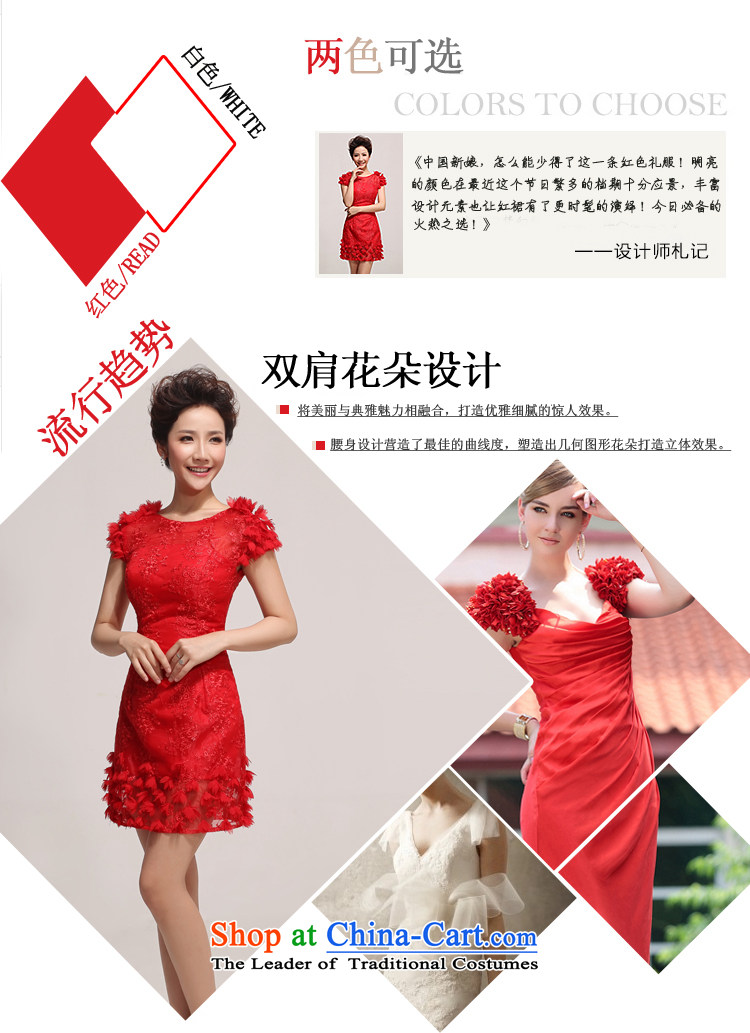 Doi m Qi Wedding Dress Short of small dress lace bridal dresses red white dress in short skirts white L picture, prices, brand platters! The elections are supplied in the national character of distribution, so action, buy now enjoy more preferential! As soon as possible.